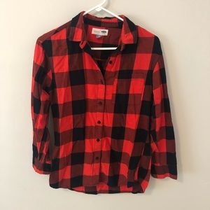 Buffalo Plaid Button-Down Shirt